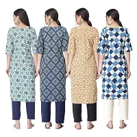 New Crepe Combo Printed Kurtis For Women Pack Of 4-thumb1