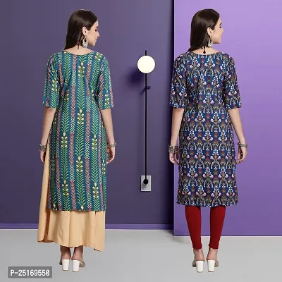 Fancy Crepe Kurtas For Women Pack Of 2-thumb2