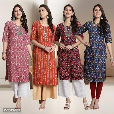 Fancy Crepe Kurtis for Women Pack Of 4-thumb0