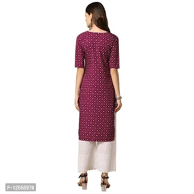 Women Crepe Digital Printed Straight Kurti  Pack of 3-thumb3