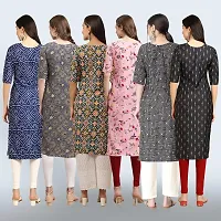 Women Stylish Crepe Printed Straight Kurta Combo-thumb1