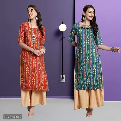 Fancy Crepe Kurtas For Women Pack Of 2