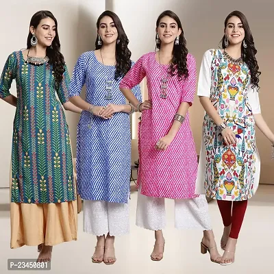 Fancy Crepe Kurtis for Women Pack Of 4-thumb0