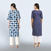 Women Stylish Crepe Ethnic Motif Casual Straight Kurta-thumb1