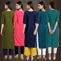 Fancy Crepe Kurtis For Women Pack Of 5-thumb1