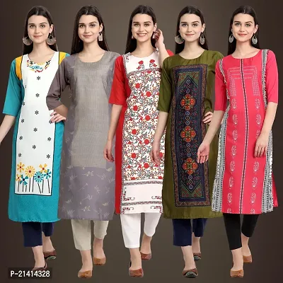 Fancy Crepe Kurtis For Women Pack Of 5