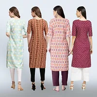 Women Stylish Crepe Straight Kurta-thumb1