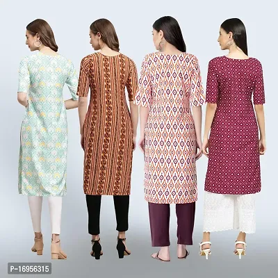 Women Stylish Crepe Straight Kurta-thumb2