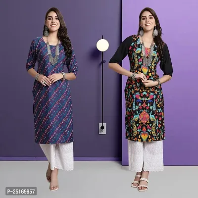 Fancy Crepe Kurtas For Women Pack Of 2