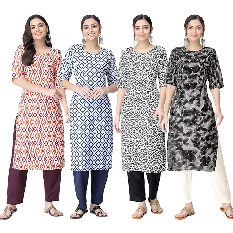 New Crepe Combo Kurtis For Women Pack Of 4