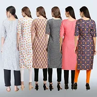 Women Stylish Crepe Printed Straight Kurta Combo-thumb1