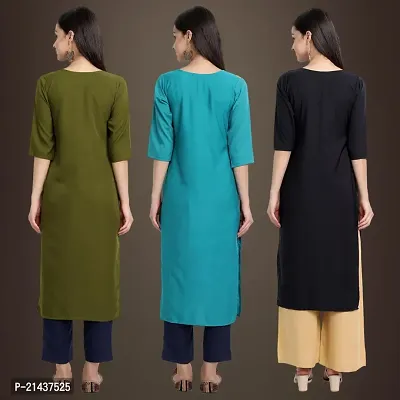 Fancy Crepe Kurtis for Women Pack Of 3-thumb2