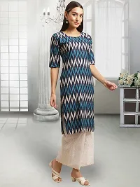 Stylish Blue Crepe Stitched Kurta For Women-thumb2