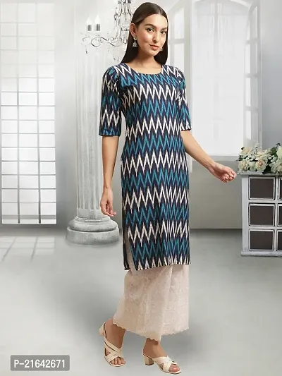 Stylish Blue Crepe Stitched Kurta For Women-thumb3