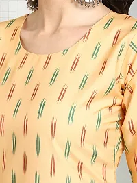 Stylish Yellow Crepe Stitched Kurta For Women-thumb3