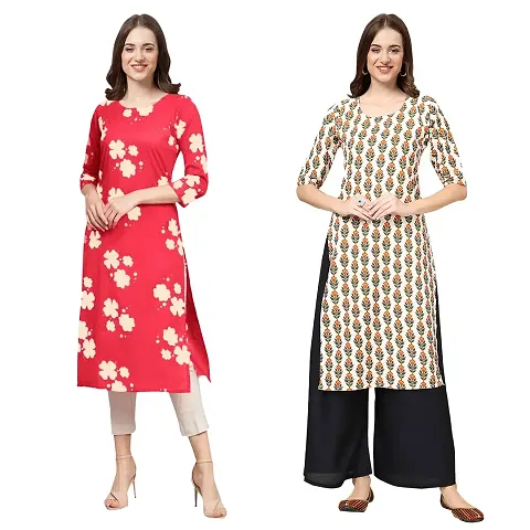 Stylish Crepe Printed Kurti - Pack of 2