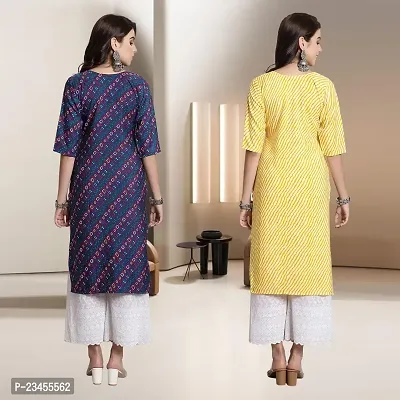 Fancy Rayon Kurtis For Women Pack Of 2-thumb2