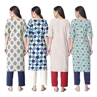 New Crepe Combo Printed Kurtis For Women Pack Of 4-thumb1