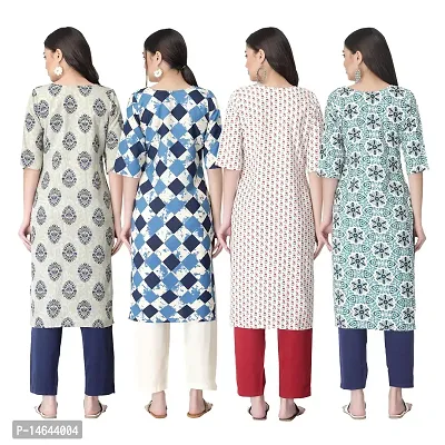 New Crepe Combo Printed Kurtis For Women Pack Of 4-thumb2