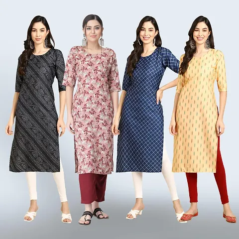 Women Stylish Crepe Staright Kurta