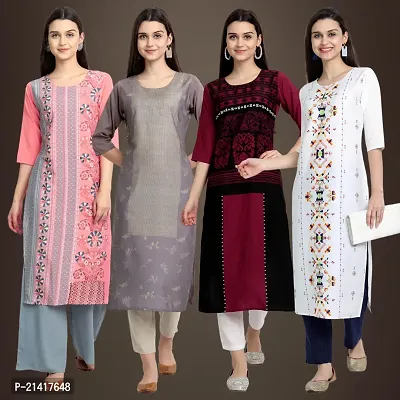 Fancy Crepe Kurtis for Women Pack Of 4