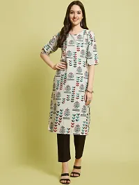 Stylish Crepe Printed Kurta Set For Women-thumb1