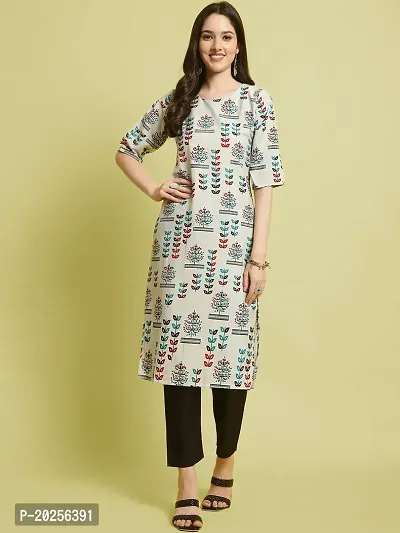 Stylish Crepe Printed Kurta Set For Women-thumb2