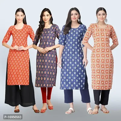 Women Stylish Crepe Straight Kurta-thumb0