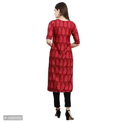 Elite Crepe Printed Straight Stitched Kurta For Women- Pack Of 3-thumb3