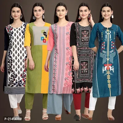 Fancy Crepe Kurtis For Women Pack Of 5