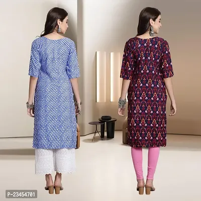 Fancy Rayon Kurtis For Women Pack Of 2-thumb2