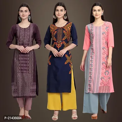 Fancy Crepe Kurtis for Women Pack Of 3