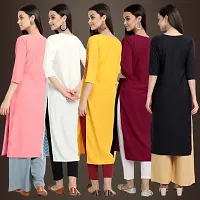 Fancy Crepe Kurtis For Women Pack Of 5-thumb1