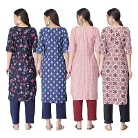 New Crepe Combo Printed Kurtis For Women Pack Of 4-thumb1