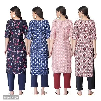 New Crepe Combo Printed Kurtis For Women Pack Of 4-thumb2