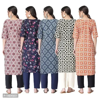 New Crepe Printed Kurtis Combo For Women Pack Of 5-thumb2