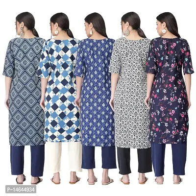 New Crepe Printed Kurtis Combo For Women Pack Of 5-thumb2