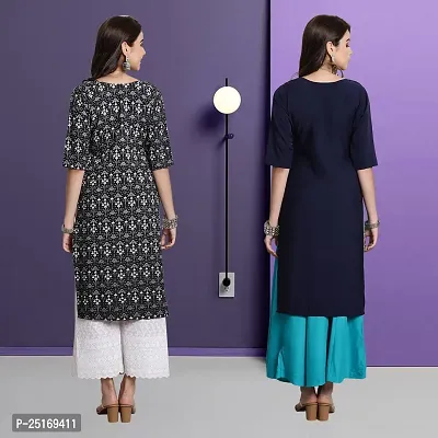 Fancy Crepe Kurtas For Women Pack Of 2-thumb2