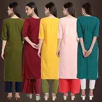 Fancy Crepe Kurtis For Women Pack Of 5-thumb1