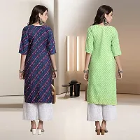 Fancy Rayon Kurtis For Women Pack Of 2-thumb1