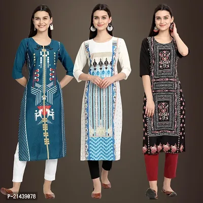 Fancy Crepe Kurtis for Women Pack Of 3-thumb0