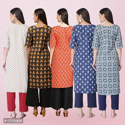 Women Stylish Crepe Printed Straight Kurta-thumb2