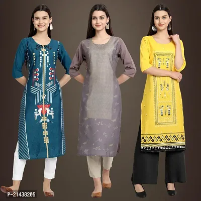 Fancy Crepe Kurtis for Women Pack Of 3