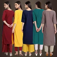 Fancy Crepe Kurtis For Women Pack Of 5-thumb1