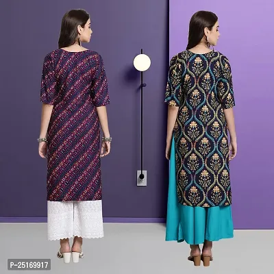 Fancy Crepe Kurtas For Women Pack Of 2-thumb2