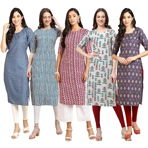 Women Stylish Crepe Staright Kurta