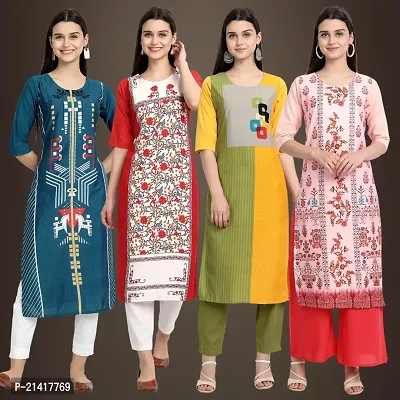 Fancy Crepe Kurtis for Women Pack Of 4