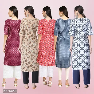 Women Stylish Crepe Printed Straight Kurta-thumb2