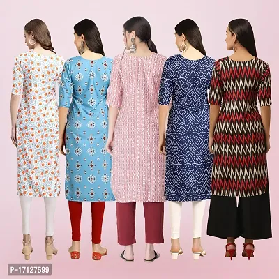 Women Stylish Crepe Printed Straight Kurta-thumb2