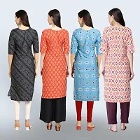 Women Stylish Crepe Straight Kurta-thumb1